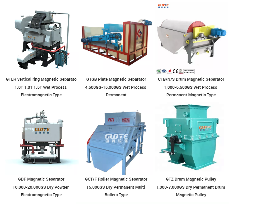 Dry Type Rare Earth Magnetic Roller Separator for Silica Powder in Energy Mining 2500 KG