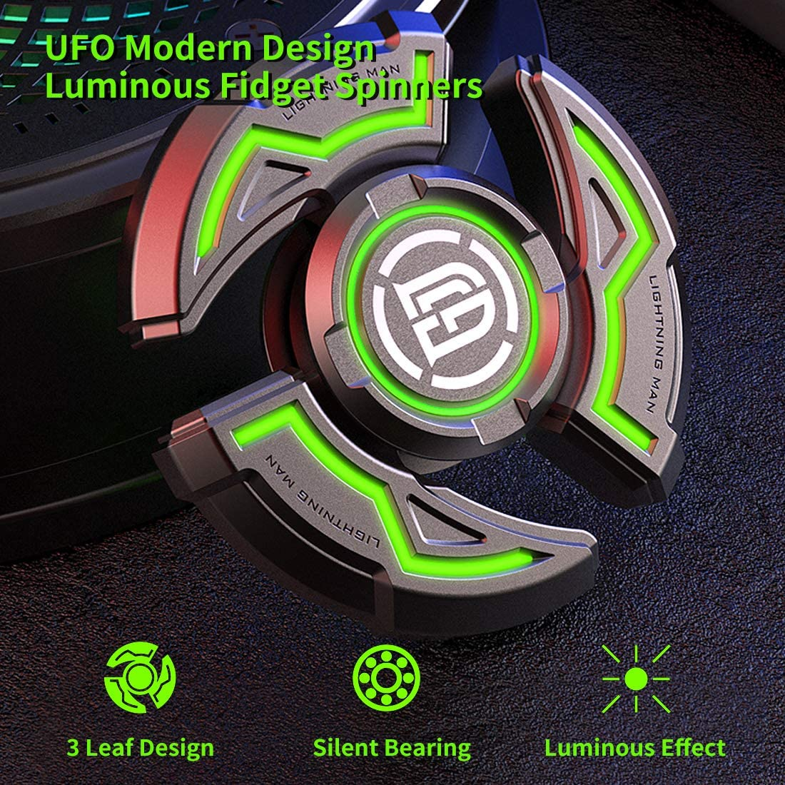 Toys Fingertips Hand Spinner Luminous Fidget Spinners for ADHD Relief in Adults and Kids