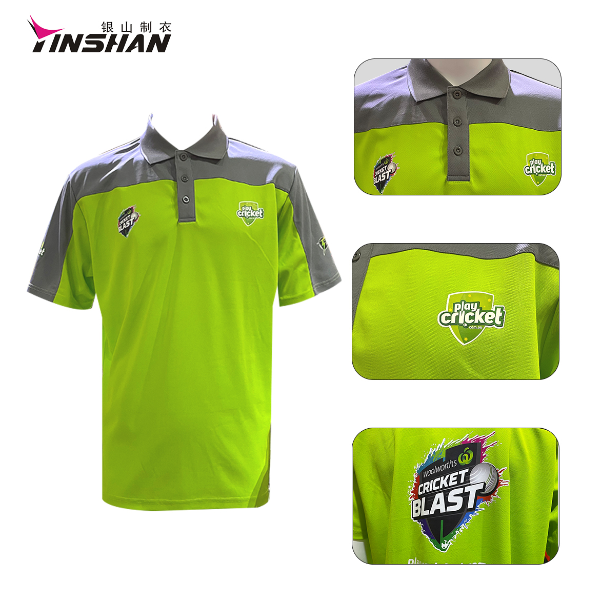 Fanswear Fanswear Cricket Polo Shirt Jersey in Customized Color for Sportswear Type