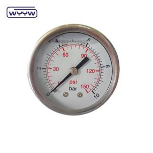 China Industrial Oil Pump Axial Pressure Gauge Manometer 60mm Dial Size wholesale
