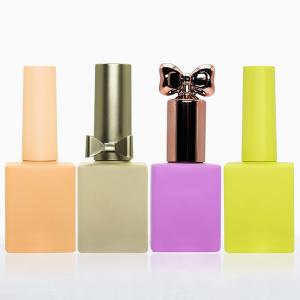 China Free Sample! 10ml Colorful Glass Nail Polish Bottle With Brush And Caps wholesale
