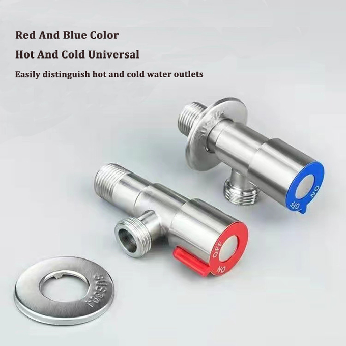 Female Thread Bathroom Hardware Sets , SUS 304 Triangle Angle Valve