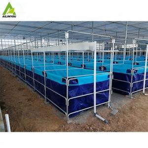 China Factory Supply Commercial Biofloc Fish Farming Tank Round Pond Tarpaulin Salt Water Aquarium Fish Tank wholesale