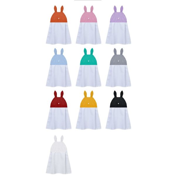 Creative Waffle Polyester Hand Towels For Sublimation With Rabbit Ear