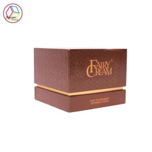 China Brown Cosmetic Gift Box , High End Beauty Box Recyclable Feature wholesale