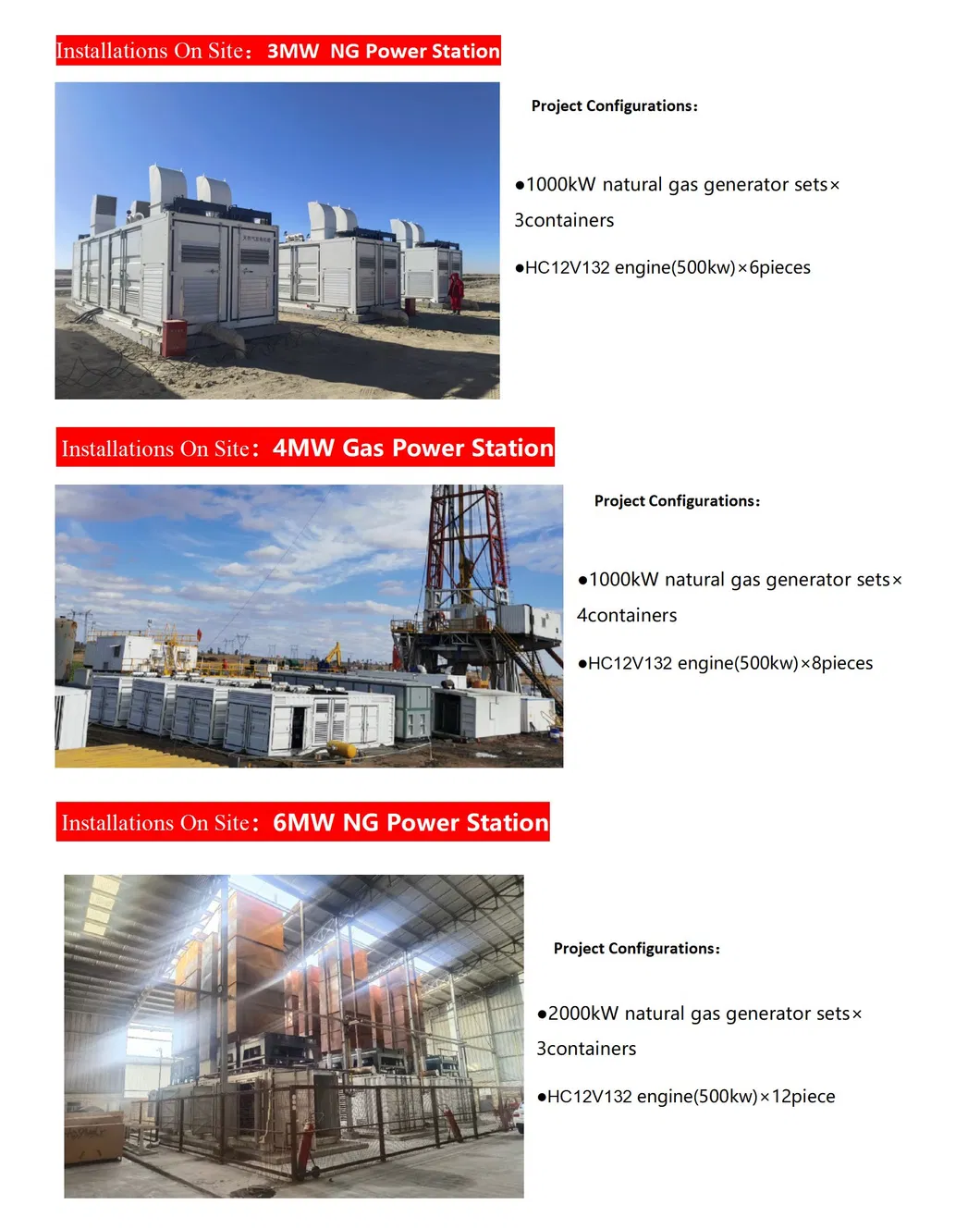 High Efficiency Rainproof Snowproof 500kw 600kVA 1MW 2MW 3MW Power Station Deutz Engine Natural Gas LNG CNG Electric Power Generators