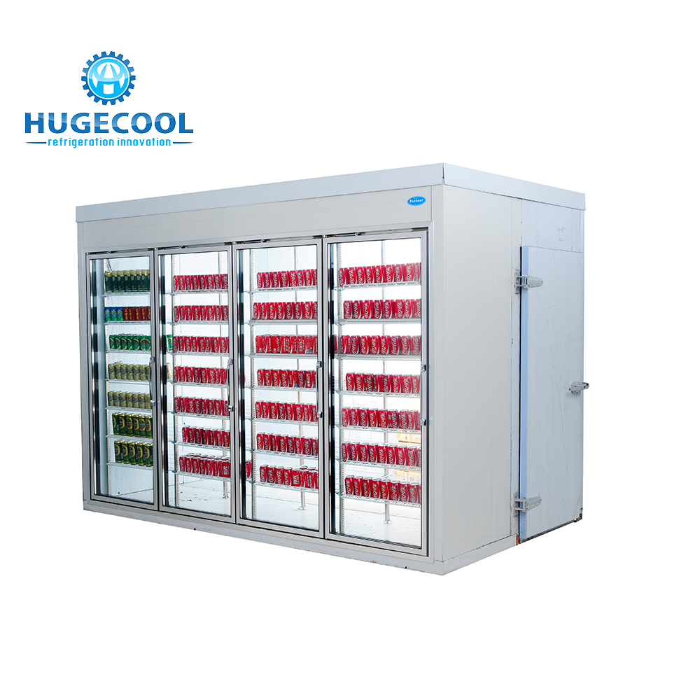 Glass Door Multideck Display Fridge Customized Dimensions 220v/380v Voltage