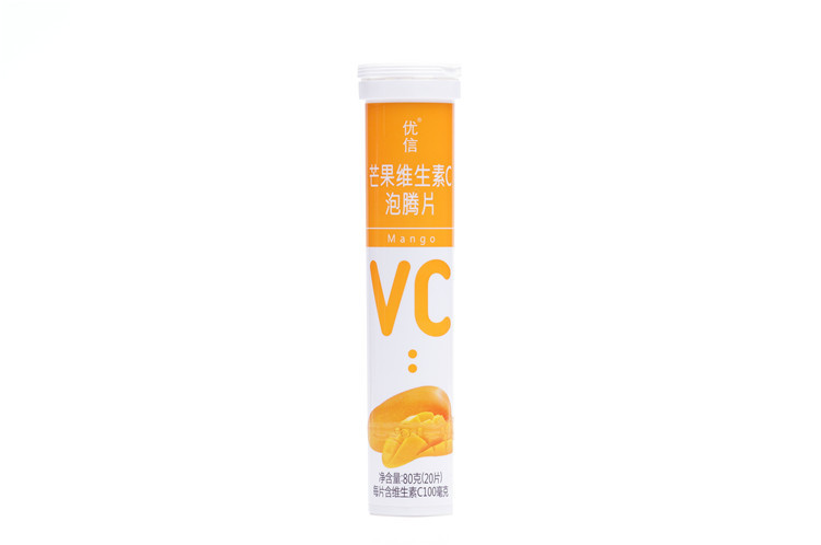 Mango Flavor Vitamin C 100mg Tablets , Nutritional Vitamin C Soluble Tablets