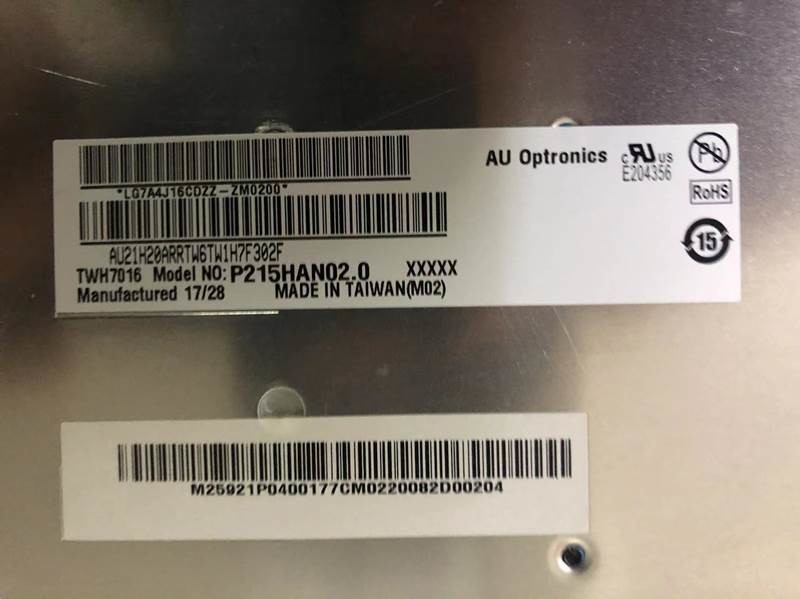 P215HAN02.0 AUO 21.5" 1920(RGB)×1080, 1500 (Typ.)(cd/m²) INDUSTRIAL LCD DISPLAY