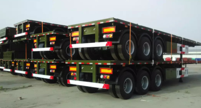 High Column Semi Trailer Trucks Black Cargo Truck Trailer CTY9391CLX