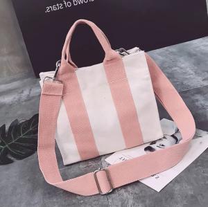 China Cross Body Collapsible Cotton Fabric 8cm Canvas Bag wholesale