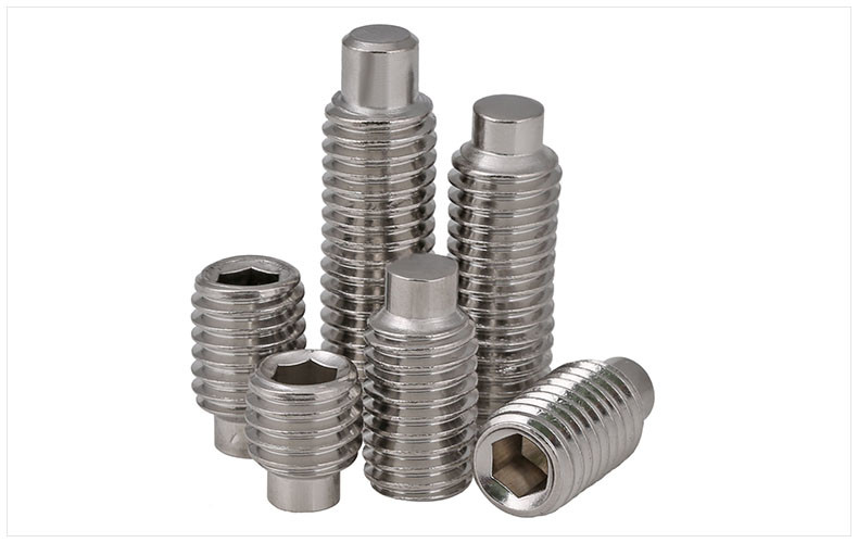 DIN915 Metal Set Screws Stainless Steel , Headless Hex Socket Set Screw