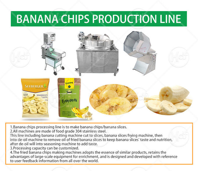 200kg One Hour Semi-Automatic Banana Chips Production Line Small Plantain Chips Machine