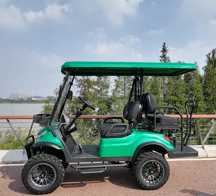 Off Road Wheel Electric Golf Caddy 4 Wheel Disc Brake 10 Inch TFT IP66 CARplay Display