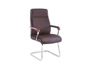 China Brown Electroplated 60cm 32.5KG Modern Leather Desk Chair wholesale