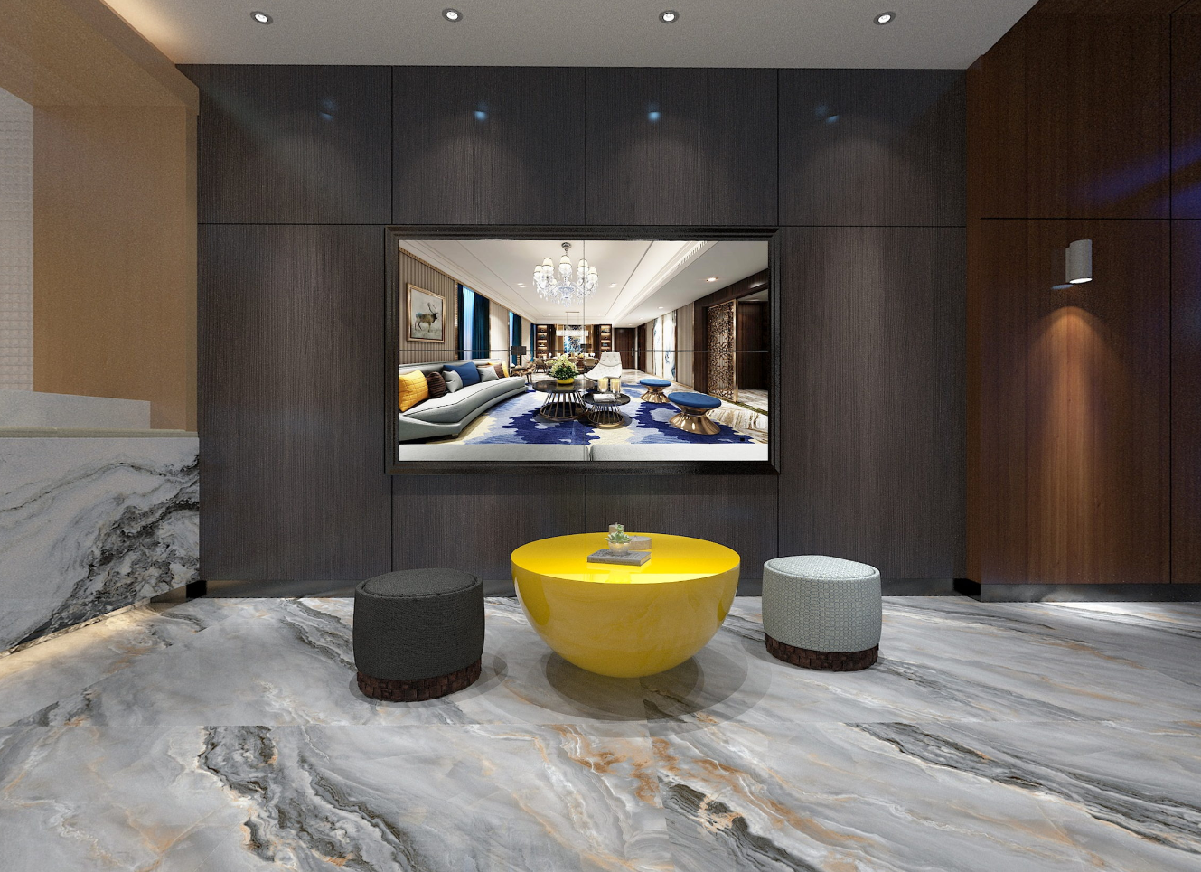 Non-slip Gray 1000x1000mm Indoor Floor Polished Luxury Stone Tiles For Office