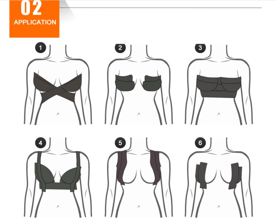 Amazon Hot Sell Elastic invisible Breast Lift Tape simple bra boob tape Waterproof Adhesive Breast Instantly Lift Up Boob Tape