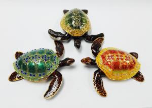 China Metal turtle jewelry box bedside turtle enamel metal jewelry box wholesale