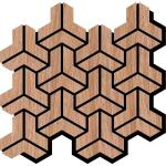 10mm PET Wood Veneer Acoustic Panels Slat Acoustic Decorative Panel No MDF