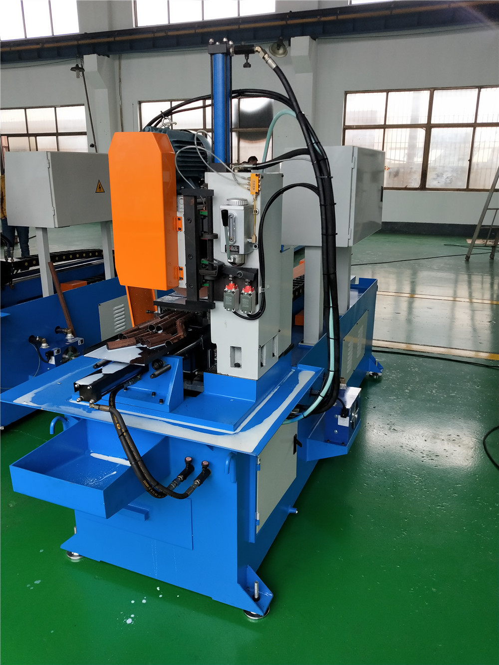 Angle 45 Pneumatic Pipe Bending Machine 1000mm Circular Copper Tube Cutting Machine 1.0kw