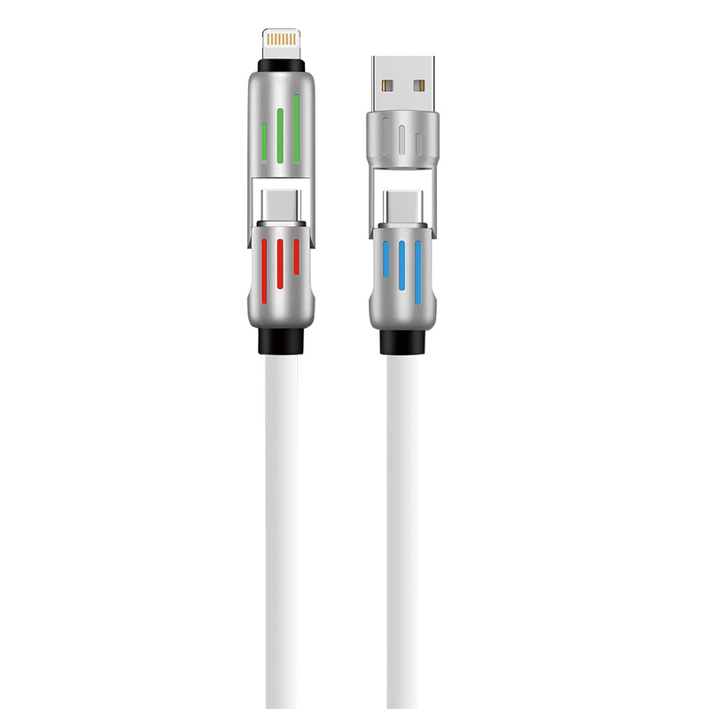 OEM Supported Multifunctional 3-in-1 Charging Cable for USB Lightning and Type-C Customizable Design
