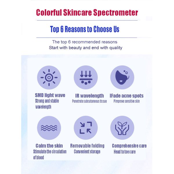 LED Light Therapy for Face - 7 Colors Photon PDT Near Infrared Light Therapy Professional LED Face Mask