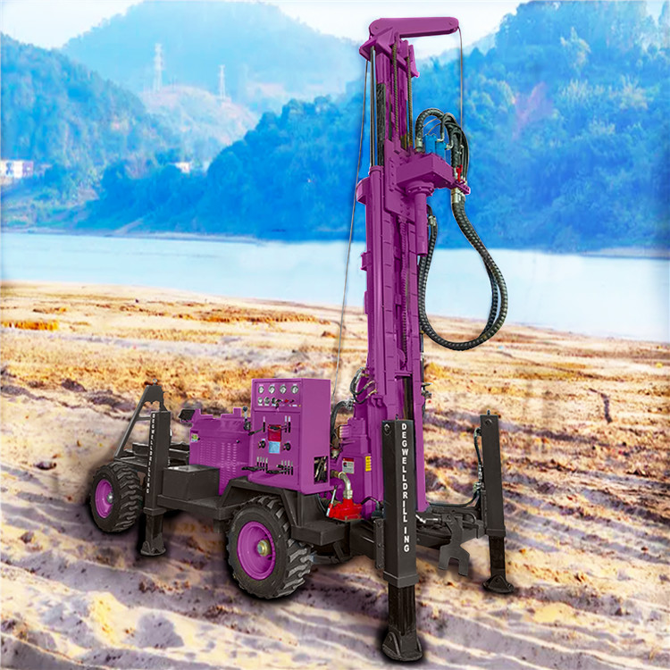 Hydraulic Trailer Mounted Water Well Drilling Rig Water Well Drilling Equipment