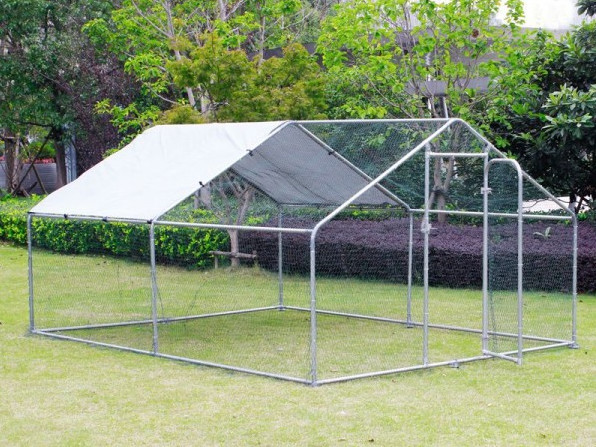 4Lx3Wx2H m Chicken Run Coop/ Animal Run/Chicken House/Pet House/Outdoor Exercise Cage Coop for Hen Poultry Dog Rabbit