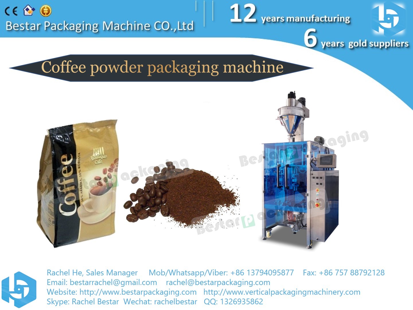 Automatic powder packing machine with Siemens PLC & touch screen BSTV-450DZ