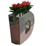 Stainless steel words shape flower planters pots for company name