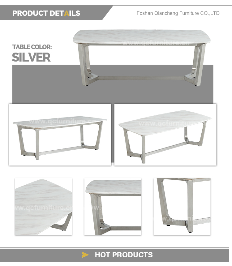 Marble 20mm White Granite Top Coffee Table Retangular Shape Home Furniture