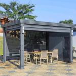 Outdoor Gazebo Patio Aluminium Pergola With Sides Aluminum Louvered Pergola