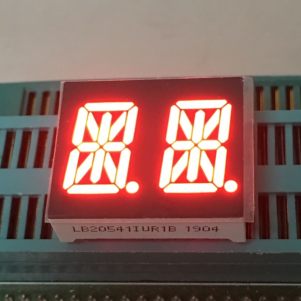 Ultra Red 0.54 Inch Dual Digit 14 SegmentAlphanumeric Led Display for Instrument panel