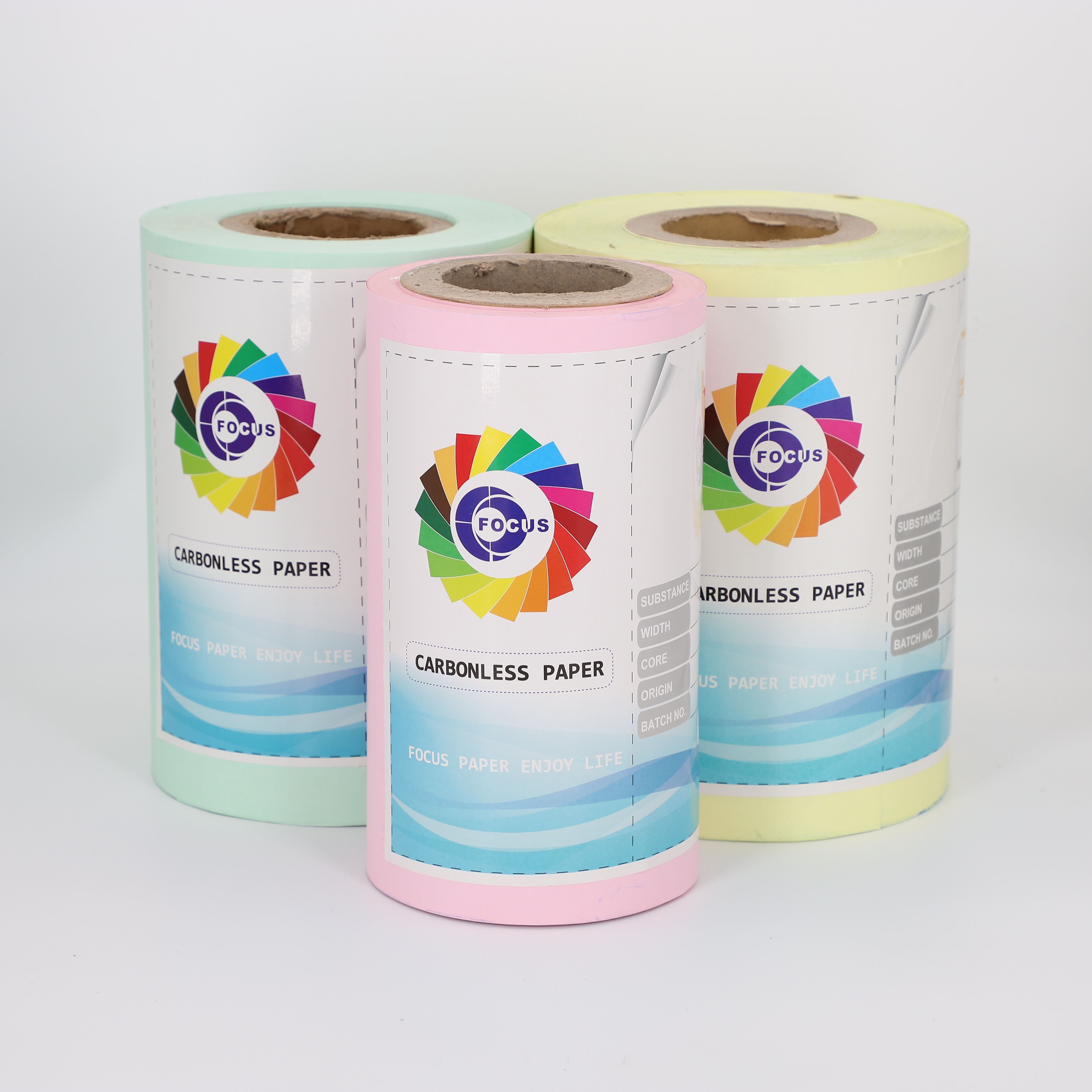 6000m 12000m NCR Paper Smooth Surface Non Carbon Copy Paper