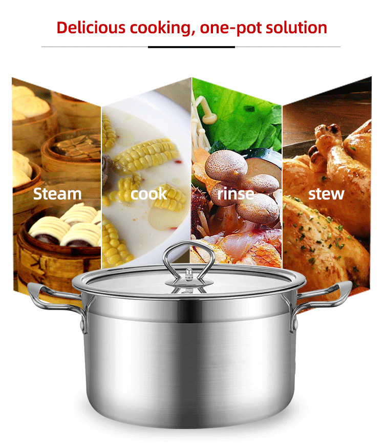 Mirror Polished Stock Pot Induction Soup Pot For Cooking