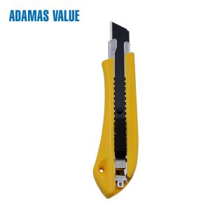 China Plastic cutter knife,cutter knife 18mm,auto knife of 18mm ABS+TPR auto-lock utility knife wholesale