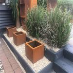 Rectangular Flower Pot Garden Metal Ornaments Corten Plant Pots 1000mm Long