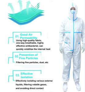 China Non Woven Disposable Isolation Gown Medical Protective Coverall Suit wholesale