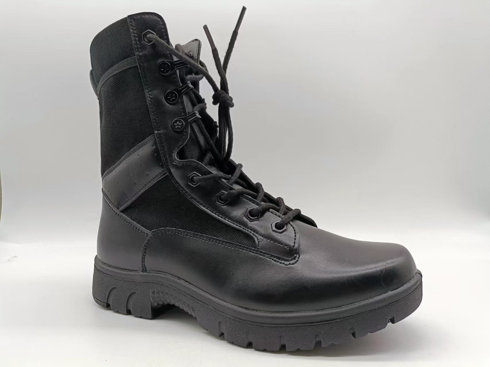 Unisex Ultra Lightweight Outdoor Tactical Boots Black High Top Lace Up