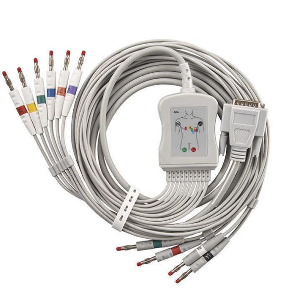 Tens Electrodos ECG Cable With Customization Options TPU Sheath Medical