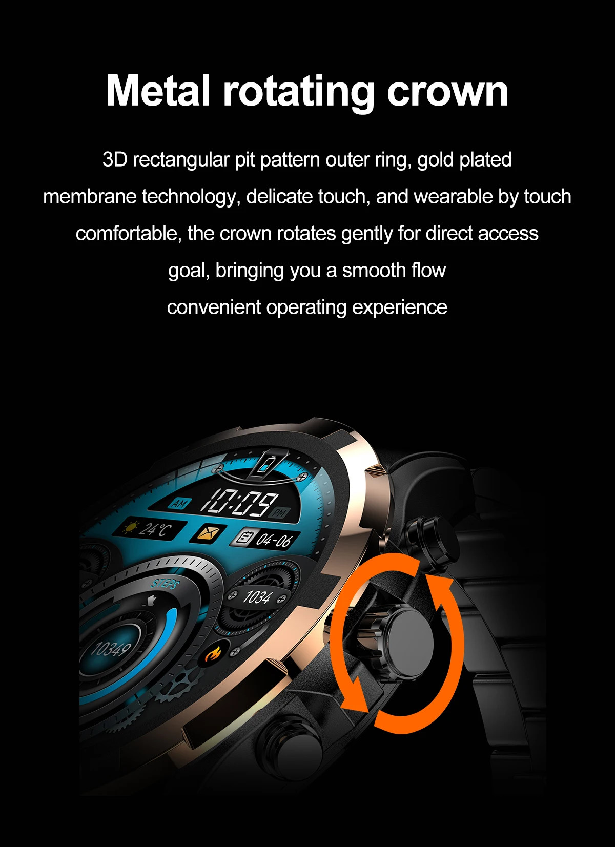 HK98 Amoled Screen Full Touch Sport Fitness Watches IP67 Waterproof Android IOS Watch For Men