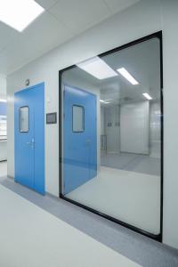 China HE201 0.8mm Galvanized Steel Sandwich Clean Room Door for Food Industrial wholesale