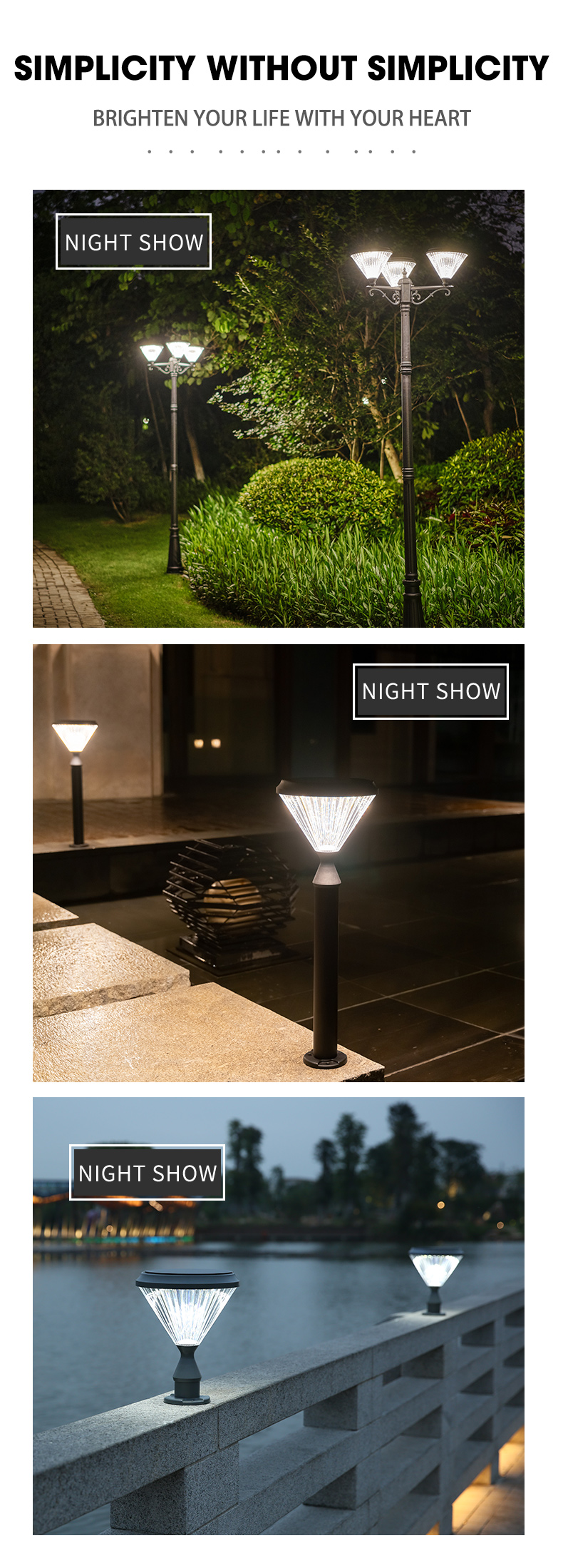 IP65 Easy Install LED Solar Wall Lights Outdoor , Aluminum High Lumen Solar Light 100lm