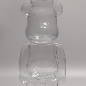 China Clear Gloomy Shape PET Bottle with Screw On Lid and Customized Logo wholesale
