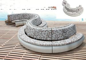 China 8pcs snake curve rattan saloon waiting sofa shop mall sofa --9136 wholesale