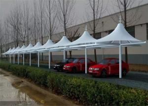 China Q235 Polyvinylidene Umbrella Car Parking Shade Flame Retardant wholesale