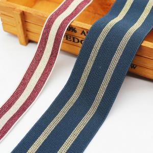 China KJ20045 Blue Red Metallic 2.5cm Polyester Webbings wholesale