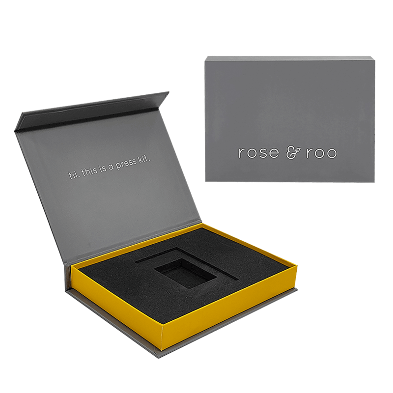 Book Shape Magnetic Paper Gift Box with Foam Insert Luxury Rigid Cardboard Photo Frame Album