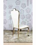Stainless Steel Event Throne Wedding Banquet Chair Golden With Cushions