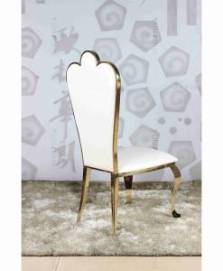 China Stainless Steel Event Throne Wedding Banquet Chair Golden With Cushions wholesale